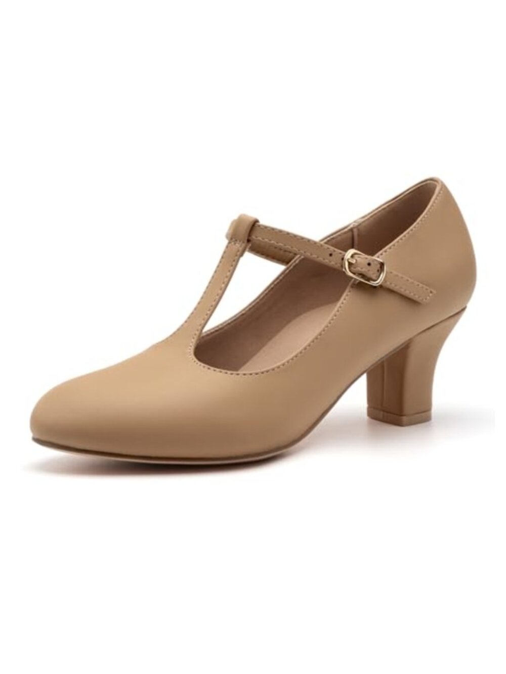 Women's 2.5" T-Strap Character Dance Shoes Faux Leather